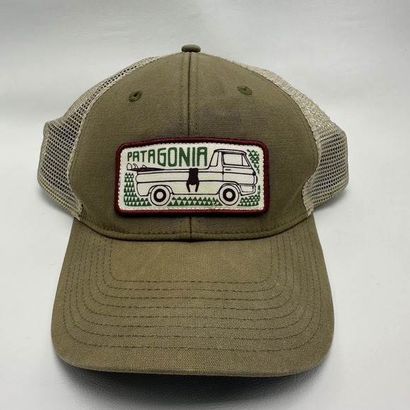 Patagonia Other - Patagonia Baseball Cap Trucker Hat PICKUP LINES Patch Fatigue Green Camo Surfer